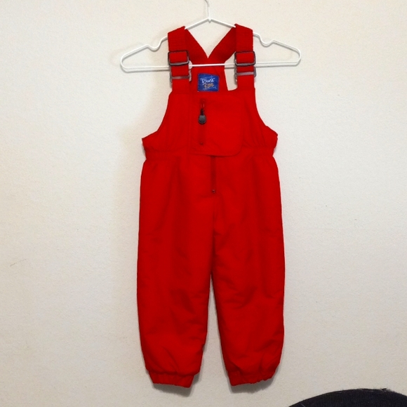 RAWIK Kids Size 4 Red Snow Bibs - Picture 1 of 10